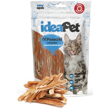 IdeaPet O! Kot Paski z łososiem 60g IdeaPet