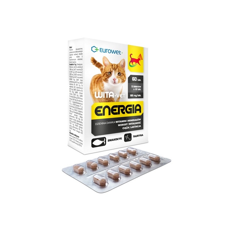 Wita-Vet Kot Energia Junior + Adult 60tabl Eurowet