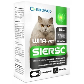 Wita-Vet Kot Sierść 60tabl. Eurowet
