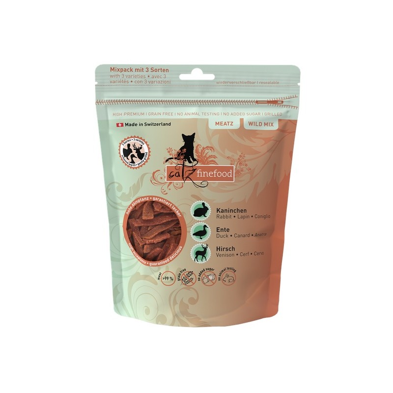 Catz Finefood Meatz Wild Mix - królik, kaczka, jeleń 45g Catz Finefood
