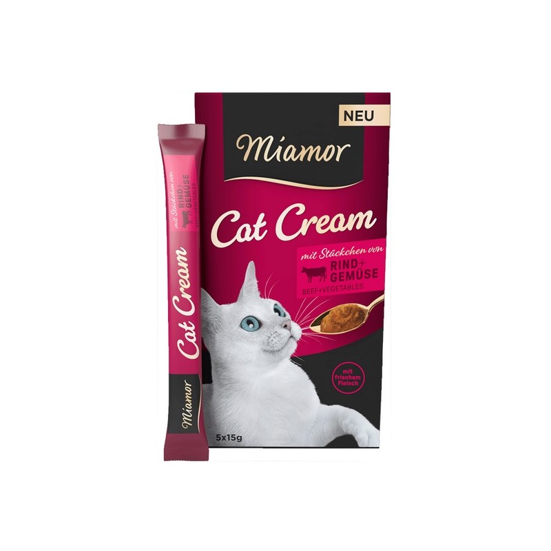 Miamor Cat Cream Wolowina i warzywa 5x15g Miamor