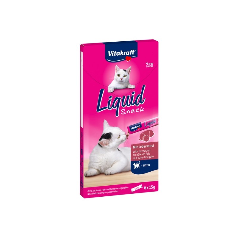 Vitakraft Cat Liquid-Snack z Wątróbka i biotyna 6x15g [58066] Vitakraft