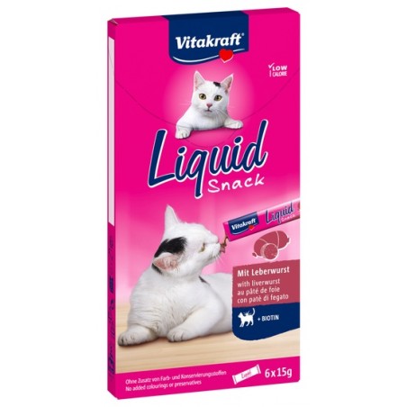 Vitakraft Cat Liquid-Snack z Wątróbka i biotyna 6x15g [58066] Vitakraft
