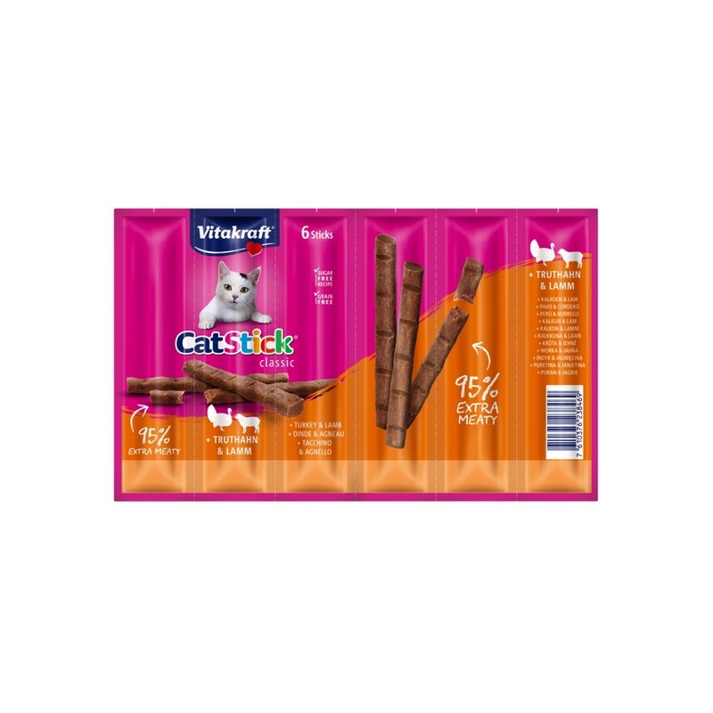 Vitakraft Cat Stick Classic indyk + jagnięcina 6szt [23846] Vitakraft