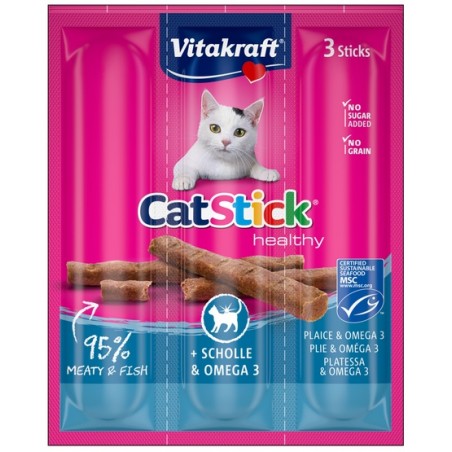 Vitakraft Cat Stick Classic flądra + omega3 3szt [31218] Vitakraft