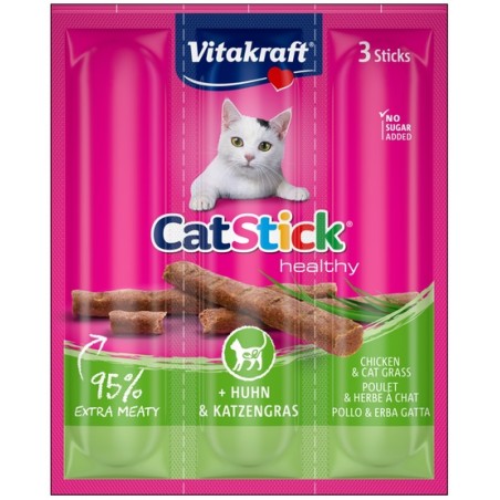 Vitakraft Cat Stick Classic kurczak + kocia trawa 3szt [58896] Vitakraft