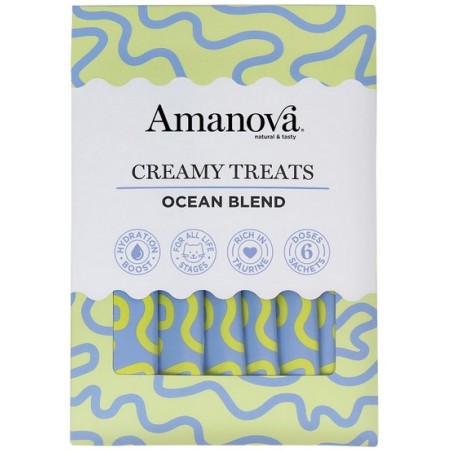 Amanova Cat Creamy Treats Ocean Blend Tuna & Salmon - tuńczyk i łosoś 6x15g Amanova