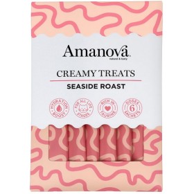 Amanova Cat Creamy Treats Seaside Roast Tuna & Chicken liver - tuńczyk i wątróbka 6x15g Amanova