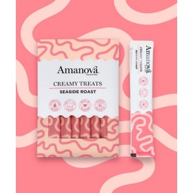 Amanova Cat Creamy Treats Seaside Roast Tuna & Chicken liver - tuńczyk i wątróbka 6x15g Amanova