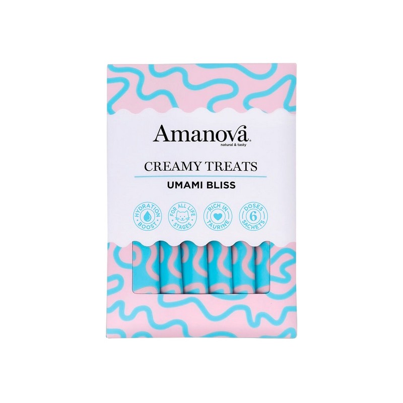 Amanova Cat Creamy Treats  Umami Bliss Chicken & Katsuobushi - kurczak i katsuobushi 6x15g Amanova